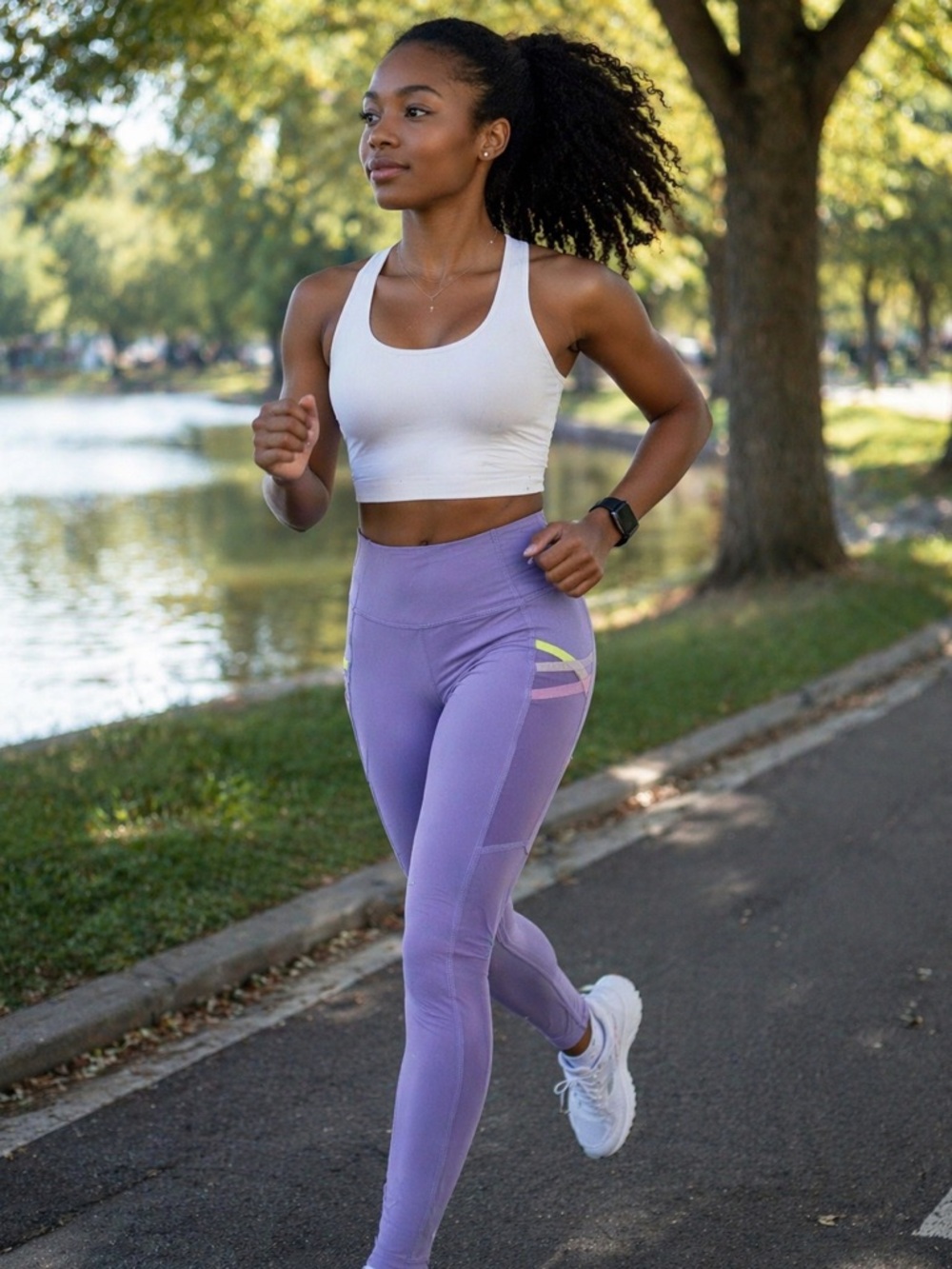 Fabletics Lavender High-Rise Compression Leggings